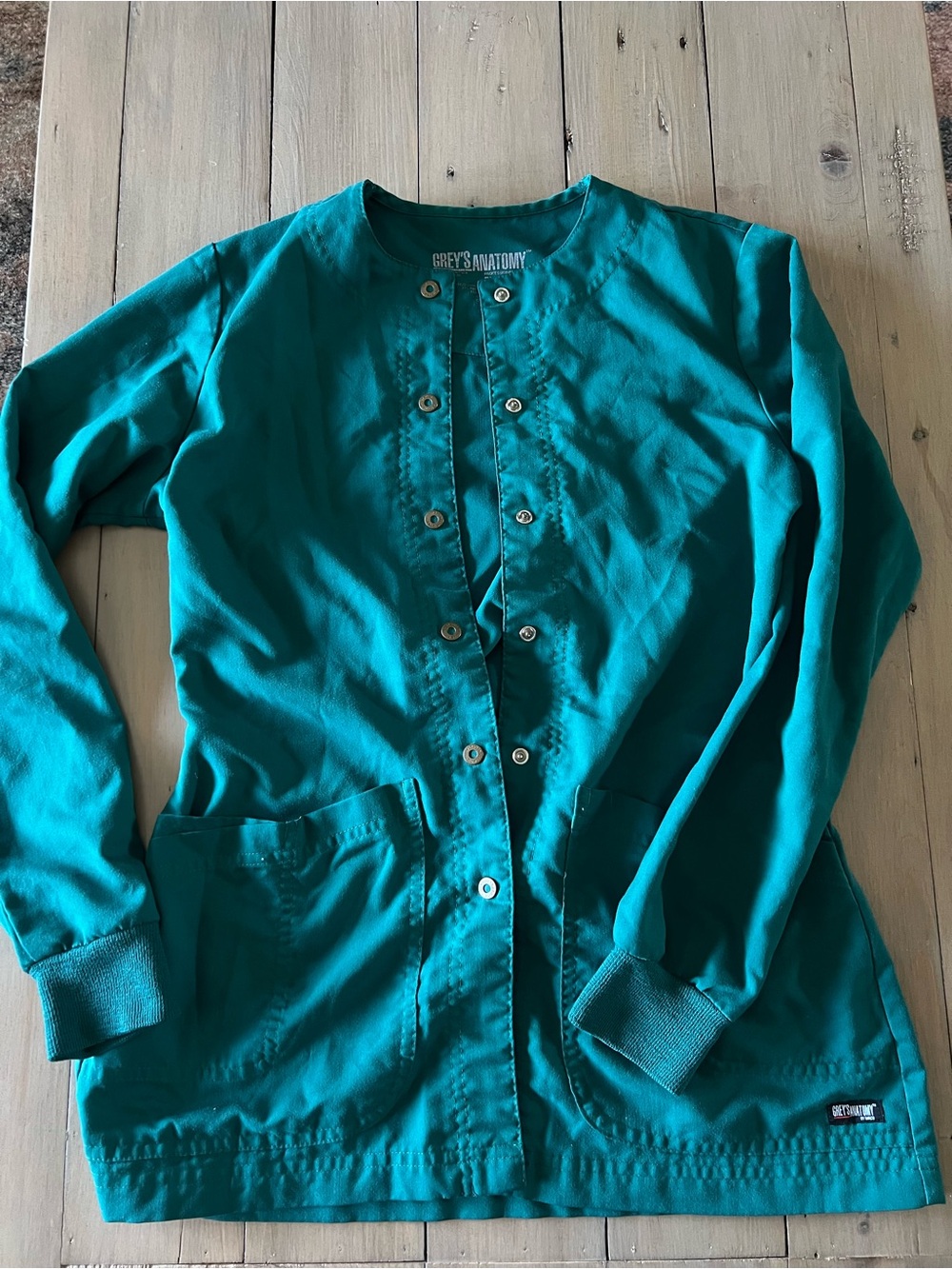 Grey's Anatomy Women's Green Medical Scrub Jacket Size xs
